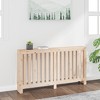 vidaXL Solid Pine Wood Radiator Cover - Modern Slat Design with Shelf, Natural Brown Finish, 60.2"x7.5"x33.1" - 2 of 4