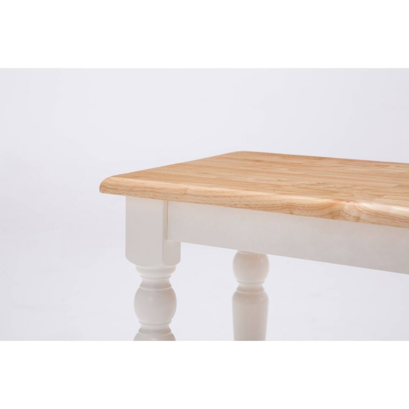 Farmhouse Dining Bench Wood/White/Natural - Boraam, 6 of 13