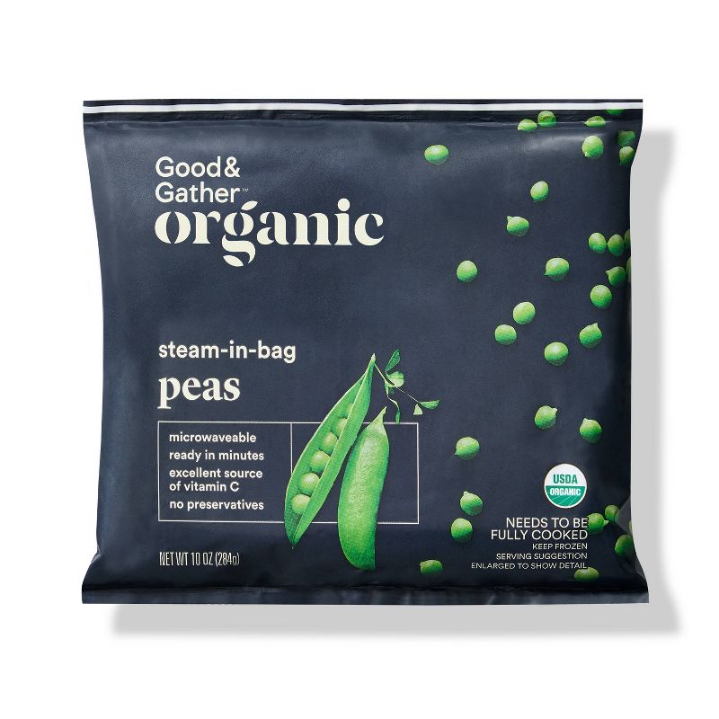 Organic Frozen Peas - 10oz - Good &#38; Gather&#8482;, 1 of 4