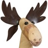 HomeRoots 19" Brown Wood and Metal Moose Tabletop Sculpture - 4 of 4