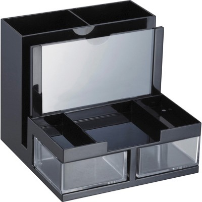 Officemate International Corp. Desk Organizer 9 Comp Black/Clear 23112