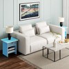 HOMLUX 2PCS Nightstand Sofa End Table Bedside Table with Bin Drawer & Open Shelf - 4 of 4