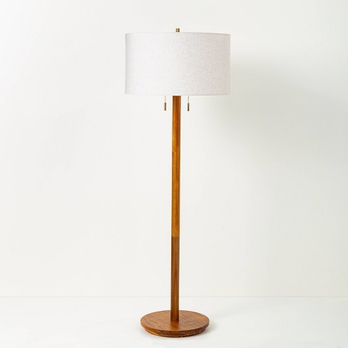 Wood Floor Lamp Includes Led Light, White Wood Floor Lamp