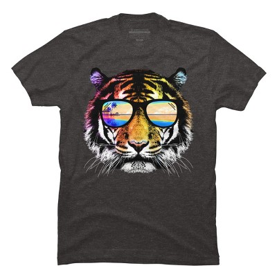 Men's Design By Humans Summer Tiger By clingcling T-Shirt