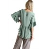 Women's Bell Sleeve Peplum Top - umgee - 4 of 4