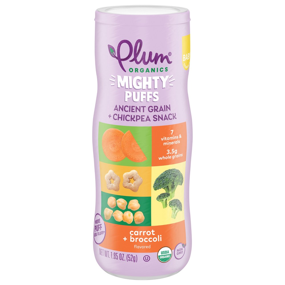 Photos - Baby Food Plum Organics Mighty Puff Carrot & Broccoli Baby Snack - 1.85oz