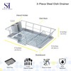 Steel 3-Piece Countertop Dish Drainer by Sweet Home Collection® - 2 of 4