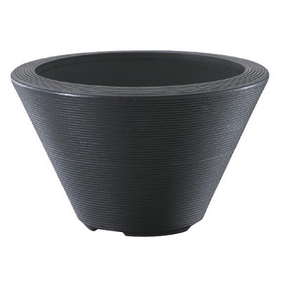 Crescent Garden Delano Planter 16-inch Caviar Black