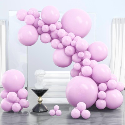 PartyWoo Balloons Pink Lilac Pastel Purple 36 18 12 10 5 Inch 100 pcs