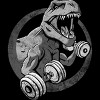 Junior's Design By Humans T-Rex Can Lift Dumbells By Snazzygaz T-Shirt - image 2 of 3