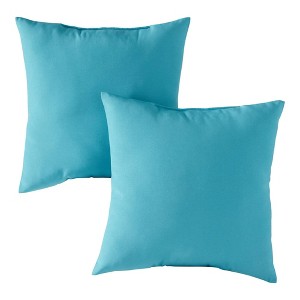 Kensington Garden 2pk 17"x17" Square Outdoor Throw Pillows - 1 of 4