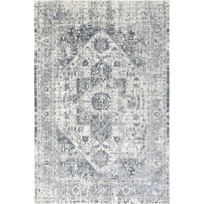 Nuloom Justine Vintage Medallion Area Rug, 4' X 6', Light Blue : Target