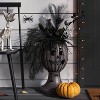 17" Textured Pumpkin Urn Spider Style Halloween Decorative Prop Gray - Hyde and EEK! Boutique™ - 2 of 4