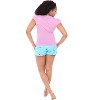 ADR Women's 100% Cotton Pajamas, Short Knit Top Woven Bottom Pj Set - 2 of 3