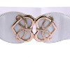 INSPIRE CHIC Women's Elastic Wide Belts Metal Buckle Stretchy Dress Waist Belts - 3 of 4