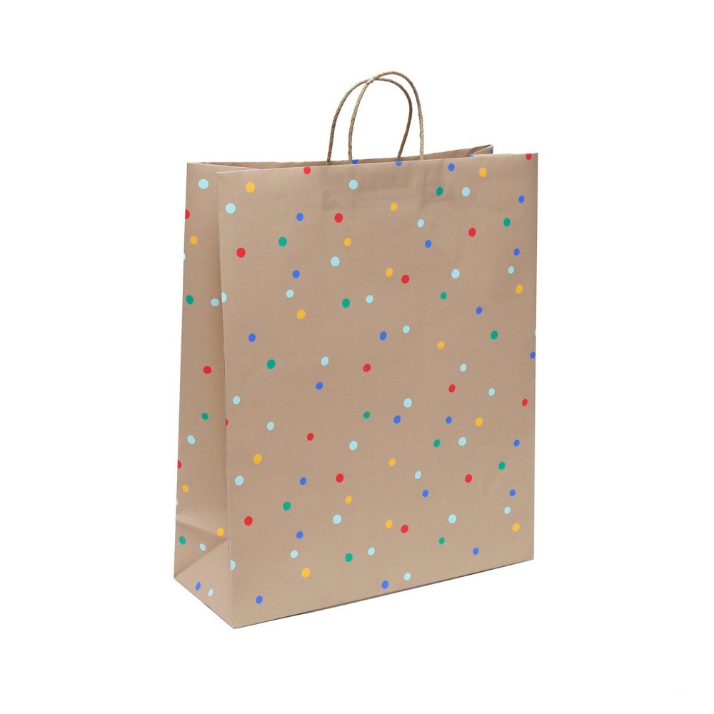 Photos - Other Souvenirs Jumbo Dots on Kraft Gift Bag - Spritz™