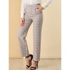 INSPIRE CHIC Women's Christmas Plaid Elastic Waist Casual Work Office Long Pants - 4 of 4