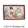 Unique Bargains Christmas Place Mats Flax Red White Green Black 11.8"x17.7" 2 Pcs - 3 of 4