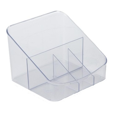 Mind Reader Multi-Purpose Mini Acrylic Coffee & Tea Condiment Storage Organizer, Clear