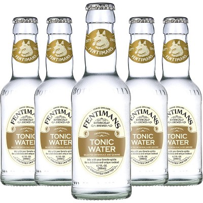 Fentimans Botanically Brewed Natural Tonic Water 5 Pack, 6.7 fl oz Bottles – Premium Mixer for Cocktails & Refreshing Drinks