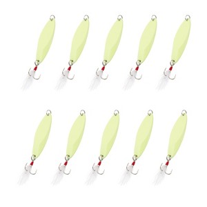 Unique Bargains Treble Hooks Metal Spinner Fishing Lures for Freshwater Saltwater Salmon 10 Pcs - 1 of 4