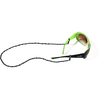 Croakies Cotton Suiters Eyewear Retainer, Black, 14 Inch x 1/2 Inch|Made in the USA|100% Cotton