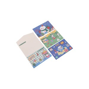 Unique Bargains Christmas Greeting Card Multicolor 5"x3.3" 1 Set - 1 of 4