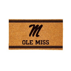Evergreen University of Mississippi Logo Natural Coir 28 x 16 Inches Indoor Outdoor Doormat - 1 of 4