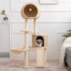 Multi-Level Cat Tree, Cat Tower Durable Sisal-Covered Scratching Posts,Cozy Caves,Condo,Dangling Ball,Jumping Platform for Cats Play &Sleep,Pet House - 2 of 4
