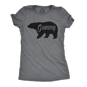 Womens Grammy Bear T shirt Cute Family Matching Funny Cool Graphic Grandma Tee - Crazy Dog Women's T Shirt - 1 of 4