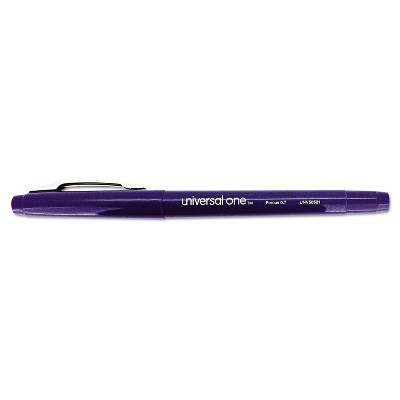 Universal Roller Ball Porous Tip Stick Pen Blue Ink Medium Dozen 50501