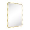 TEHOME Jasmine Rectangle Framed Beveled Bathroom Vanity Mirror in Antique Gold Foil - 3 of 4