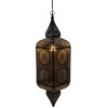 Northlight 35" Black and Gold Moroccan Style Hanging Lantern Ceiling Light Fixture - 2 of 3