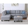 L-Shaped Sectional Sofas 3-Piece Sectional Sofa with Storage Ottoman, Cup Holders, and Toss Pillows - 2 of 4