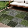 Olive Green And Artichoke Green Patchwork Washable Indoor Outdoor Area Rug - 2 of 4
