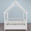 CAVINAS Twin/Full Size Bed Frame with Childlike House Roof,Modern Floor Bed for Kids Room,Bedroom - 4 of 4