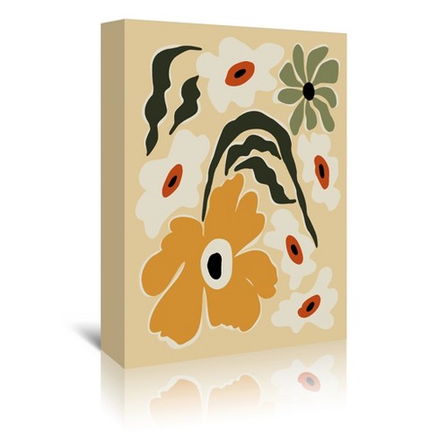 11 x 14 Floral Arrangement Framed Wall Canvas Gold/White - Threshold™  designed with Studio McGee