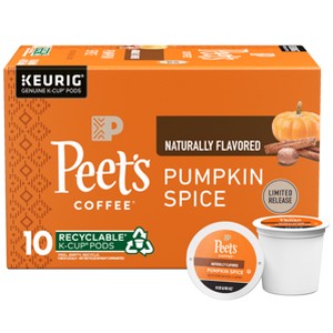 Peet's Coffee Pumpkin Spice Light Roast Single Serve Coffee Pods - 10ct - 1 of 4