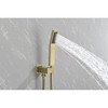 ALEXOUN  Brushed Gold Shower System, Bathroom 10 Inches Rain Shower Head with Handheld Combo Set, Wall Mounted High Pressure Rainfall - 4 of 4