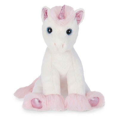 Bearington Lil' Dreamer The White & Pink Plush Unicorn, 8 Inch Unicorn Stuffed Animal