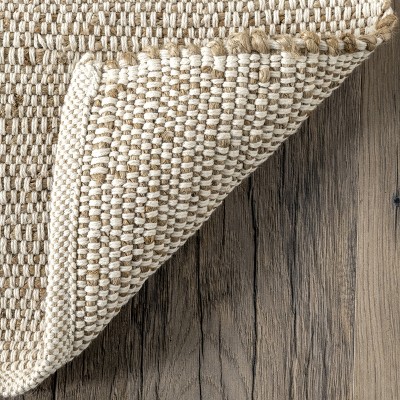 Elfriede Handwoven Jute-Cotton Blend 5x8 Natural Area Rug