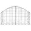 vidaXL Gabion Basket Silver Galvanized iron 39.4 x 19.7 x 15.7/23.6 in - 39.4" x 19.7" x 15.7"/23.6" - 3 of 4