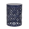 CAVINAS Hollow Pattern Round Iron Outdoor Patio End Table,Waterproof Weather Resistant Side Table for Patio,Garden,Balcony - 4 of 4