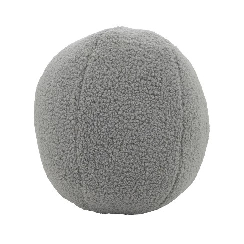 Fuzzy best sale grey pillow