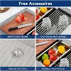 Acekool 30" Stainless Steel Farmhouse Sink Workstation, 30x20 Apron Front Single Bowl with Cutting Board & Accessories - 4 of 4