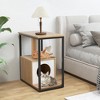 Tangkula Cat Tree and End Table Cat End Table with Scratching Post Cat Condo Dangling Ball Detachable Plush Mat & Anti-Tipping Kits - 4 of 4