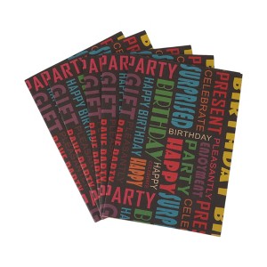 Unique Bargains Gift Wrap Paper Kraft 27.56"x19.69" 5 Pcs - 1 of 4