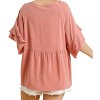 Women's Floral Embroidered Babydoll Top - umgee - 3 of 3