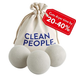 The Clean People 100% New Zealand Wool Dryer Balls – Wool for Laundry, Fabric Softening, Anti-Static, No Lint, Odorless & Reusable - 1 of 4