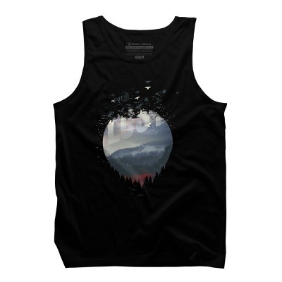 Men's Design By Humans Happily Lost In The Forest By HappyMelvin Tank Top